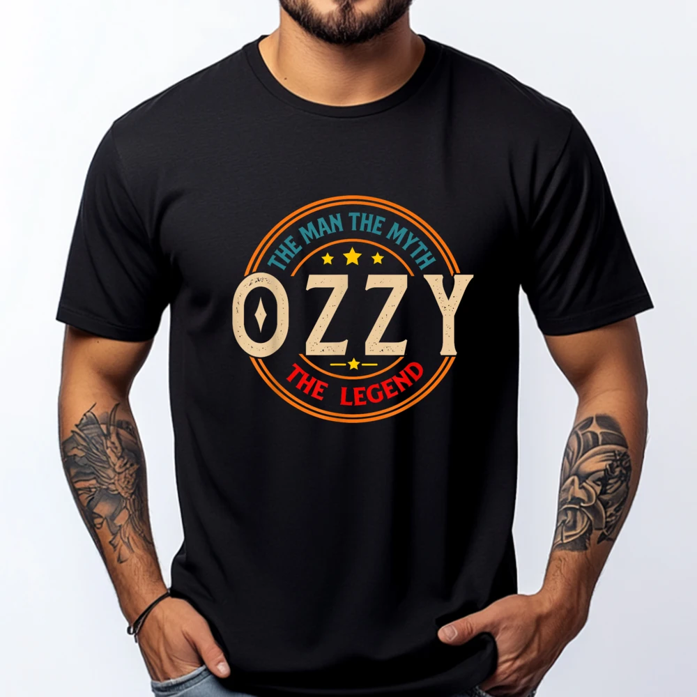 

Ozzy The Man The Myth The Legend Personalized Graphic T Shirts Men Oversized Printed T-Shirt Tshirt Normal