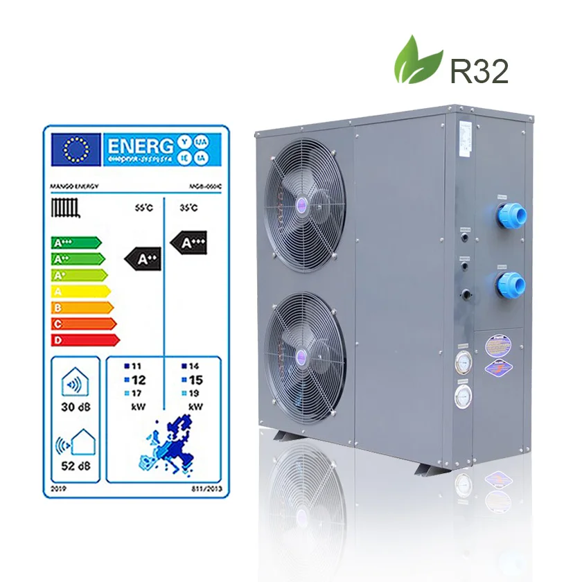 Titanium Tube Heat Exchanger Solar Swimming Pool air Source Heat Pump 13.5kw 20kw 24kw