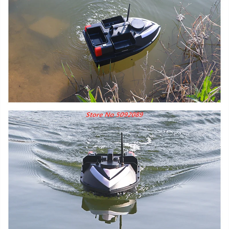 Smart 100 Points GPS Fishing Bait Boat 2KG 500M Distance Fixed Speed Cruise GPS Auto Return RC Nesting Boat 7-Color Light Boats