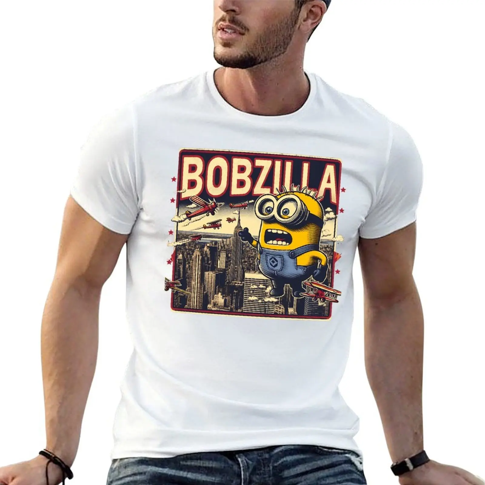 

BOBZILLA (hand over the bananas) T-Shirt t shirt man luxury t shirts for man cotton soft T-Shirt