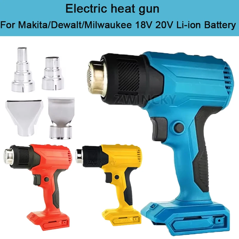 Electric Heat Gun For Makita 18V Battery Cordless Hot Air Guns 3 Gear With 4 Nozzles Heating Equipment