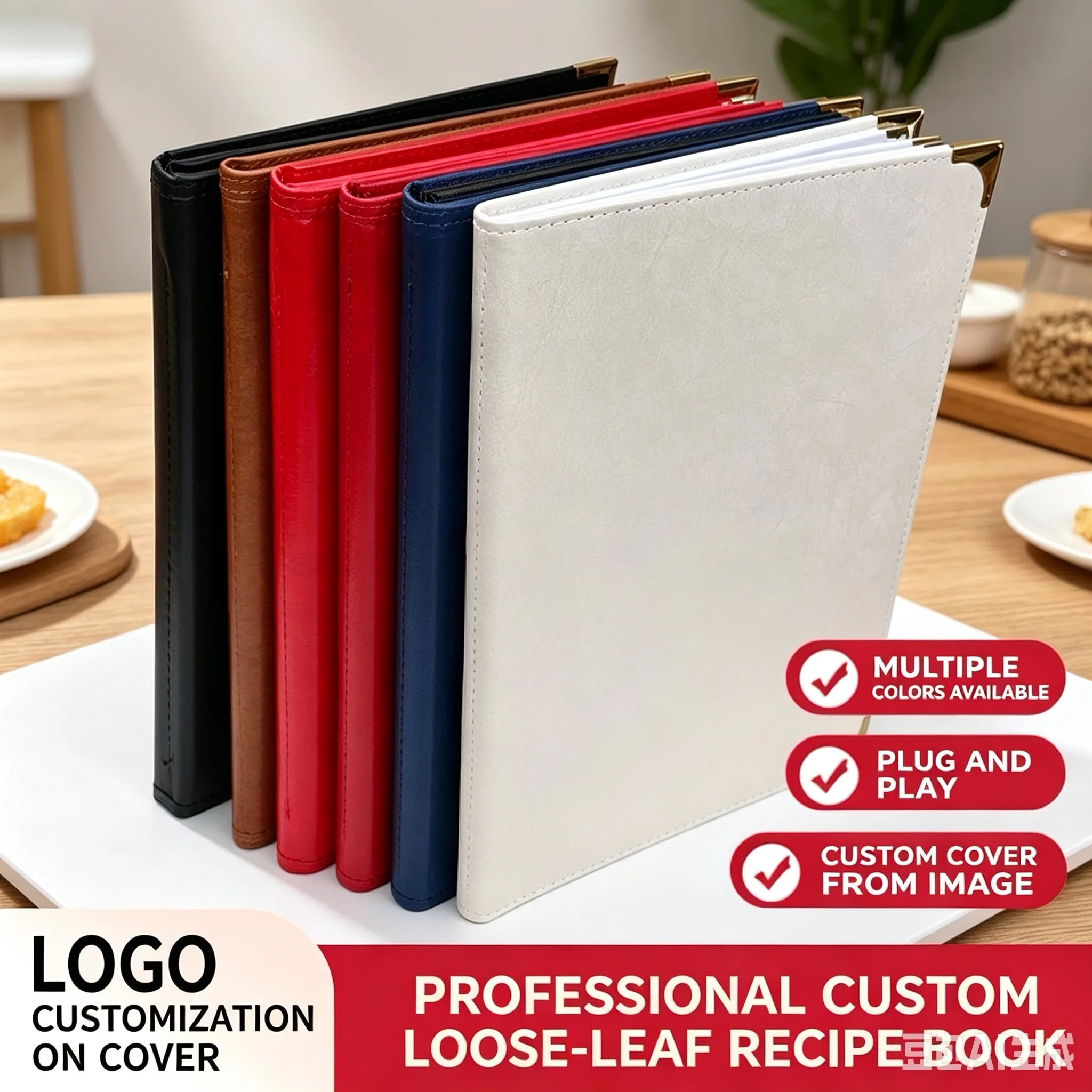 2 Pieces A4 PU Leather Edge Trim 6 Pages 12 Views Restaurant Menu Covers Fits 8.5 x 11” Paper Insert Menu Paper Holder Book