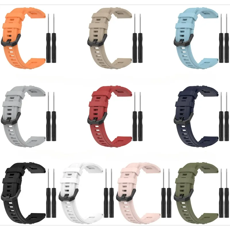 Силиконовый ремешок для Amazfit T-Rex Ultra, спортивный браслет для Amazfit Trex Ultra A2142, быстросъемный силиконовый сменный Браслет