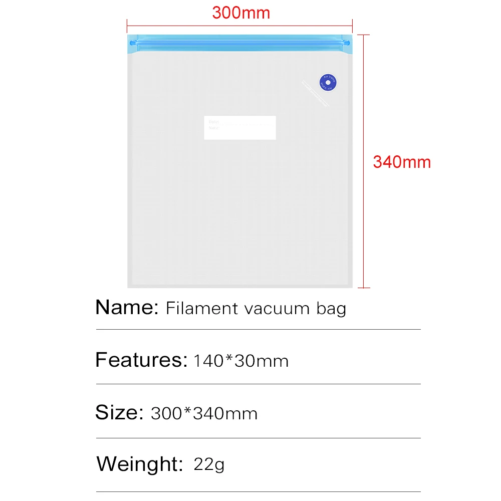 3D-Drucker-Filament-Aufbewahrungsbeutel, PLA-Filament, vakuumversiegelte Beutel, Trockner, Sicherheit, feuchtigkeitsbeständig, versiegelte Beutel, hält Filament trocken – Detail 4