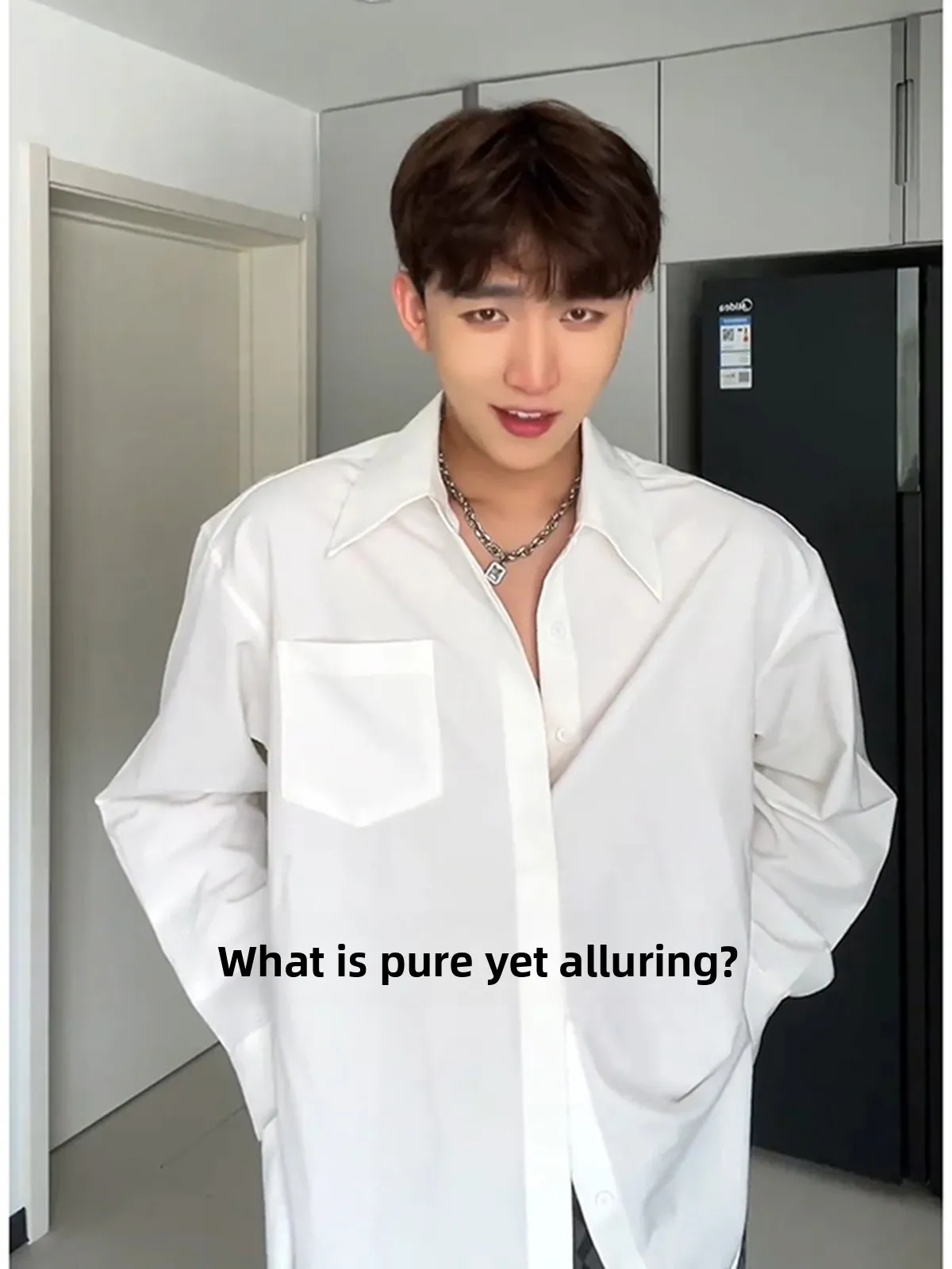 

White Long Sleeve Men's Shirt Spring Autumn Style Korean Trend College Wind Inner Wear Teenage Handsome Checkered Shirt Jacket