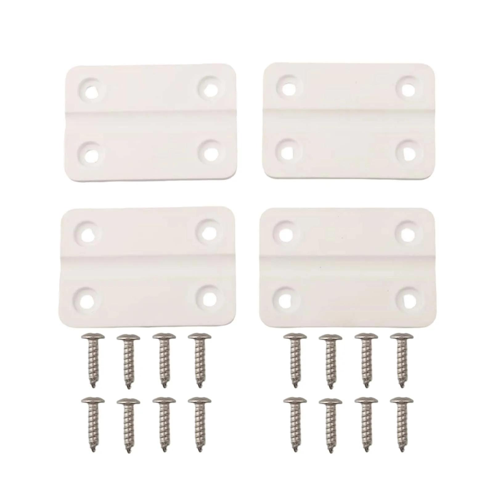 

4pcs Replacement Hinges For Igloo Cooler Box White Plastic Hinges With Screws Home Improvement DIY Supplies And Accessories