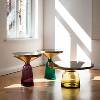 Light Luxury Glass Coffee Table - Modern, Round, and Multifunctional for Balcony & Living Room Decor