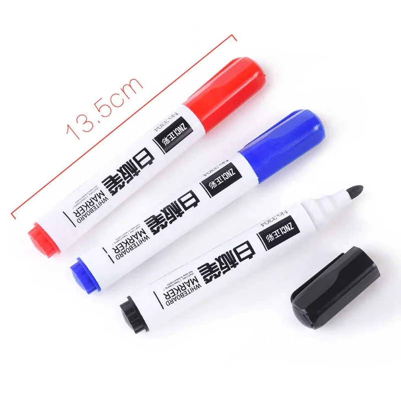 10 Pens/Box Whiteboard Marker Pen Easy To Wipe Quick Drying Water-based Marker Repetitive Writing Board Erasable