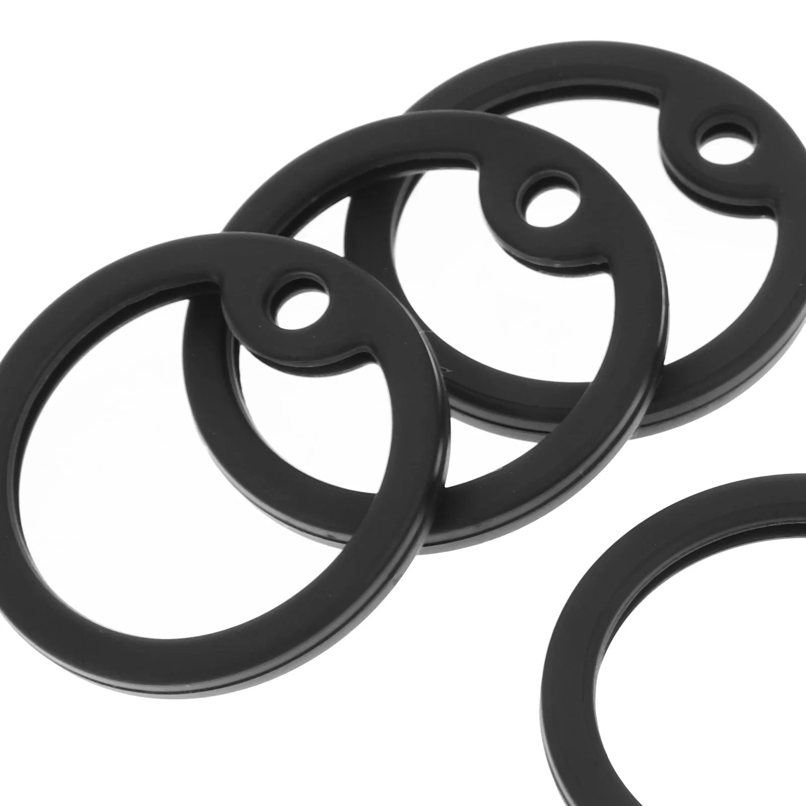 

4 pcs Dog Tag Silencers For Pets Silicone Round Military Dog Tags Noise Reducer Protector Edge Bumper Collar Accessories