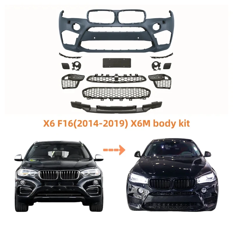 

X6M-Style Upgraded Front & Rear Bumper Body Kit (with Exhaust System) — Compatible with (F16) 2014–2019 Models