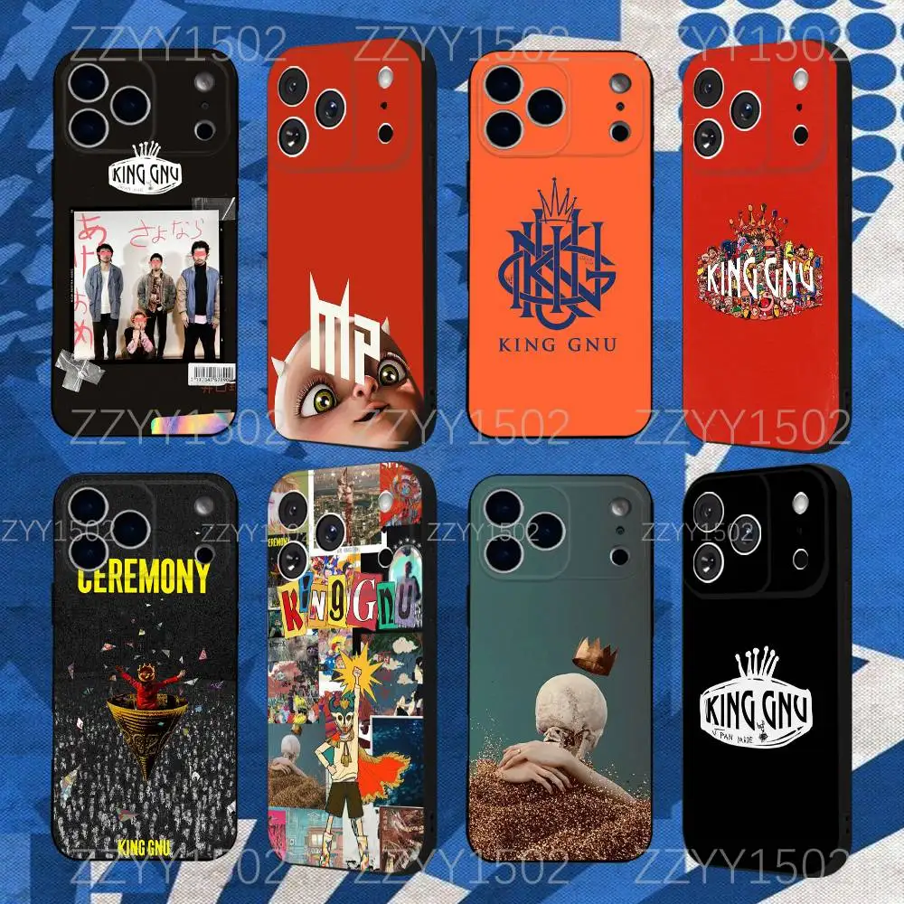 

King Gnu Rapper Phone Case For iPhone 17,16,15,14,13,12,Pro,Max,Plus,E,SE4,Air,Mini Black Funda Shell