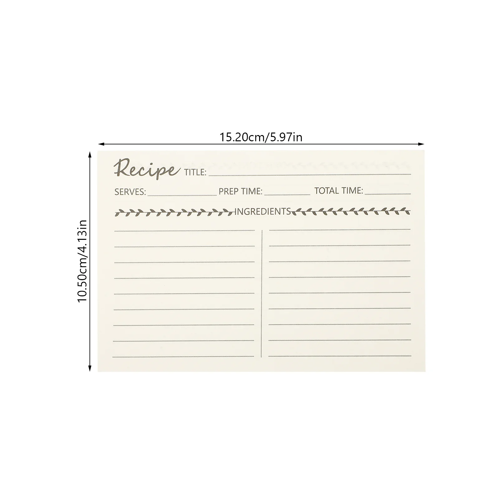 10Pcs Recipe Cards Creative Design Premium Food Note Sheets Household Recipe Paper Kitchen DIY Cooking Note Cards