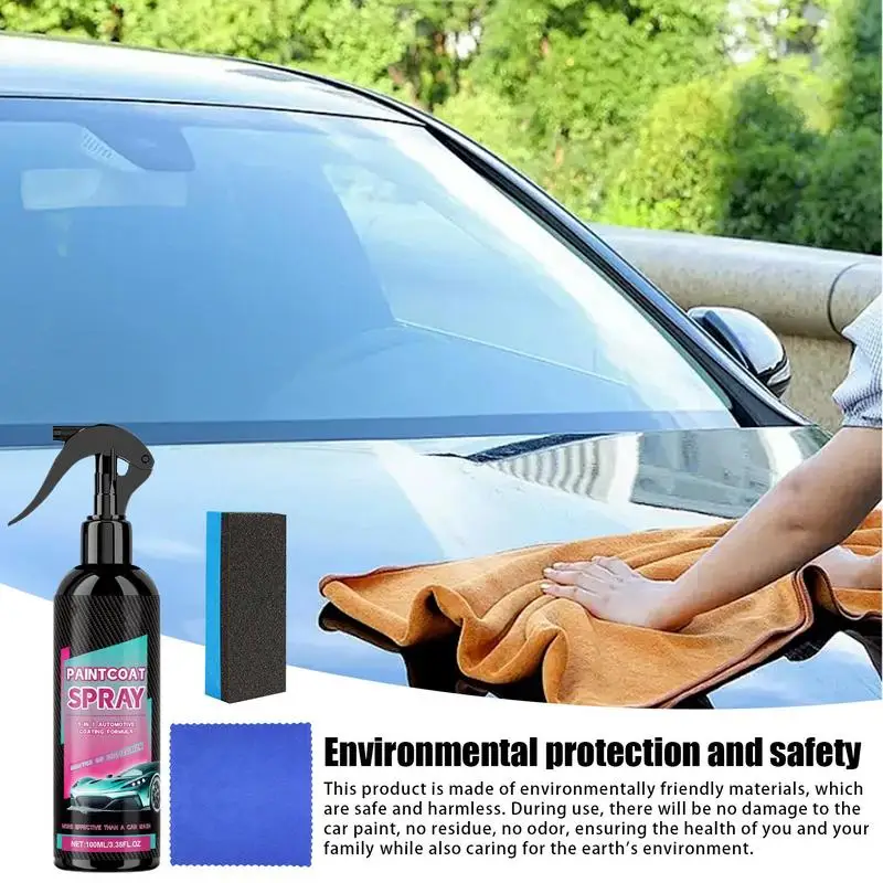 Car Coating Cleaning Spray 100ml Paint Coating Cleaning Polishing Spray for Car Vehicle Cleaner Traveling Commuting Solution