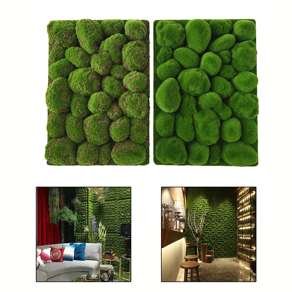 Simulated Moss Foam Board Flocking Fake Moss Stone Plant Background Wall Simulated Moss Foam Board Artificial Plants Home Décor