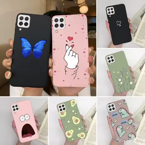 For Samsung Galaxy A22 4G 5G Case SM-A225F Love Heart Soft Silicon Phone Cover For SamsungA22 GalaxyA22 M22 A 22 4G 5G Fundas