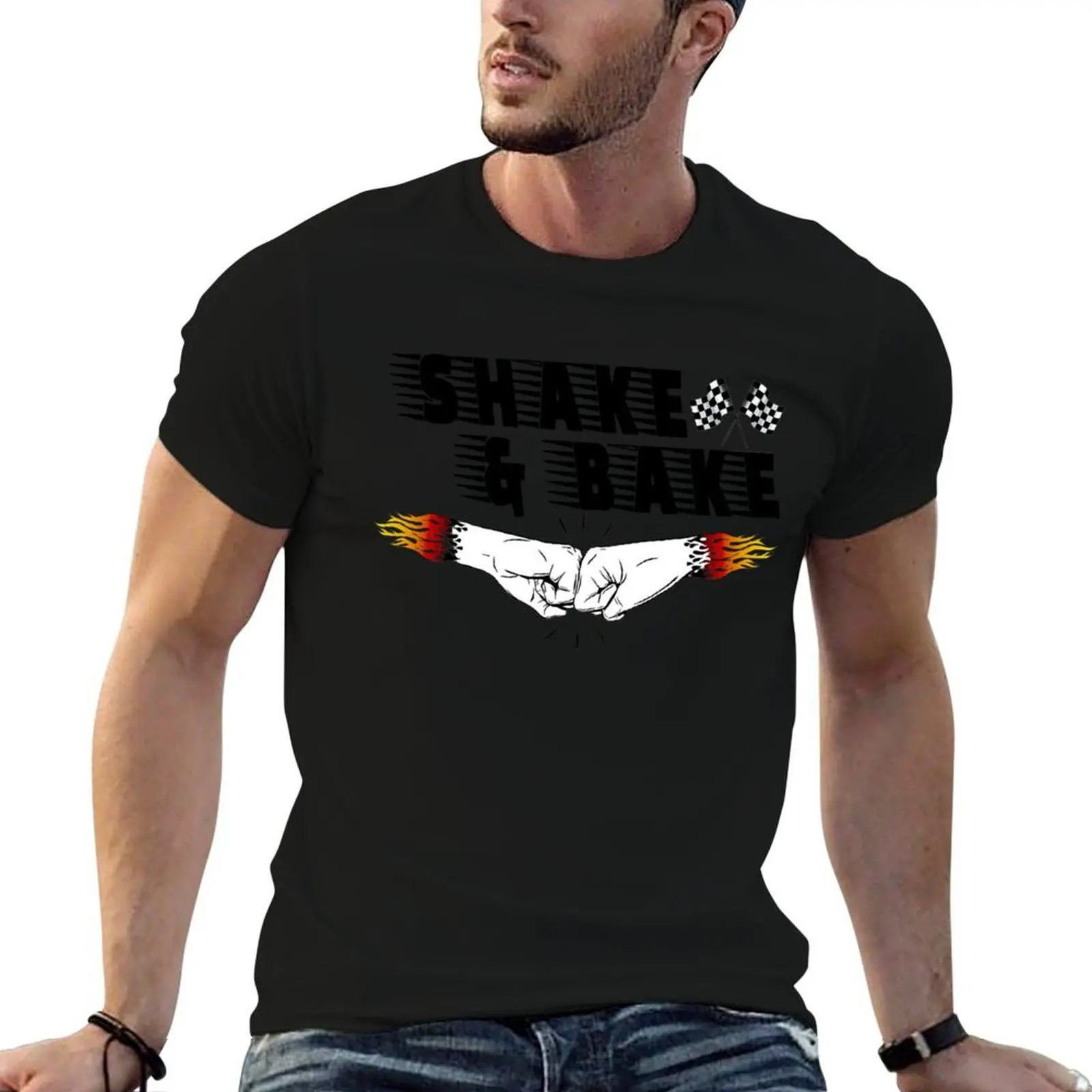 Day Gift Shake And Bake Cute Gift T-Shirt blacks cotton man t-shirts Men's clothing