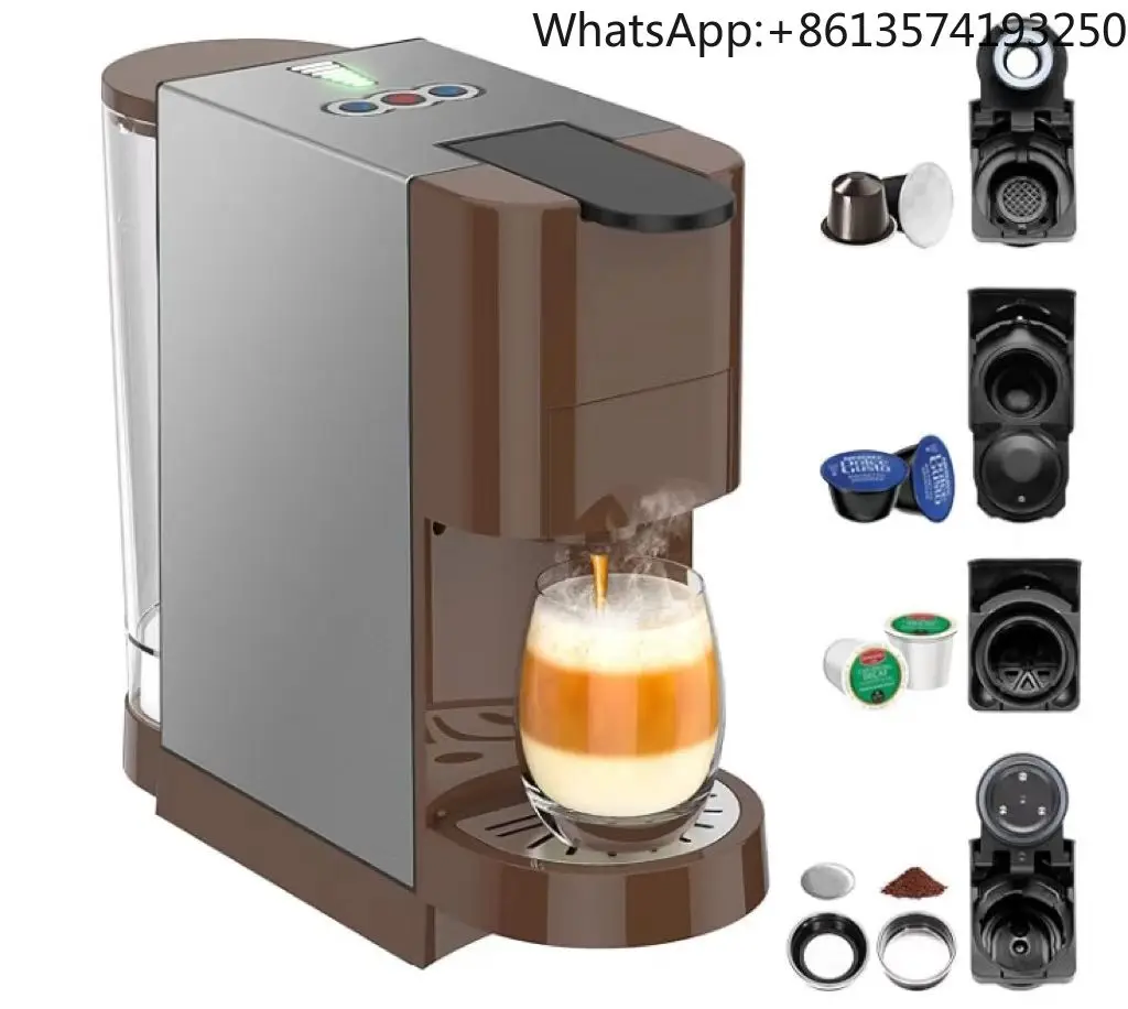 

Multifunctional 5in1 19BAR Electric Espresso Machine K-cup//Ground Coffee/44mm ESE (Black)