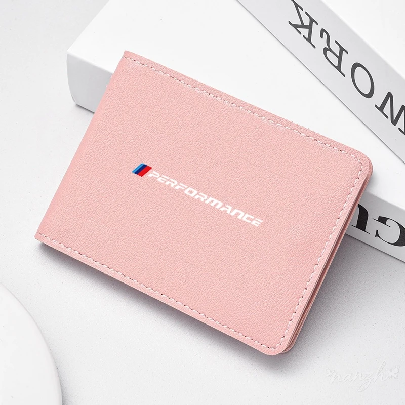Car Logo Coin Purse Wallet Credit ID Card Bag Leather Coin Purse For BMW Performance E46 E39 E60 F10 F20 F30 F15 F16 Key Bag view 2