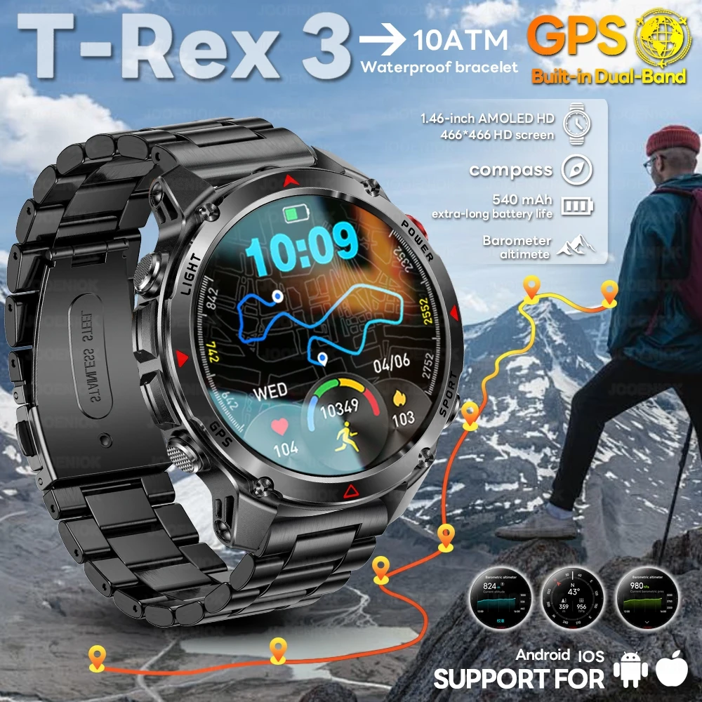 

2025 Новые профессиональные GPS спортивные умные часы для улицы RIDE Run GPS трек Часы для плавания Компас Высотомер 3ATM Спортивные браслеты для мужчин