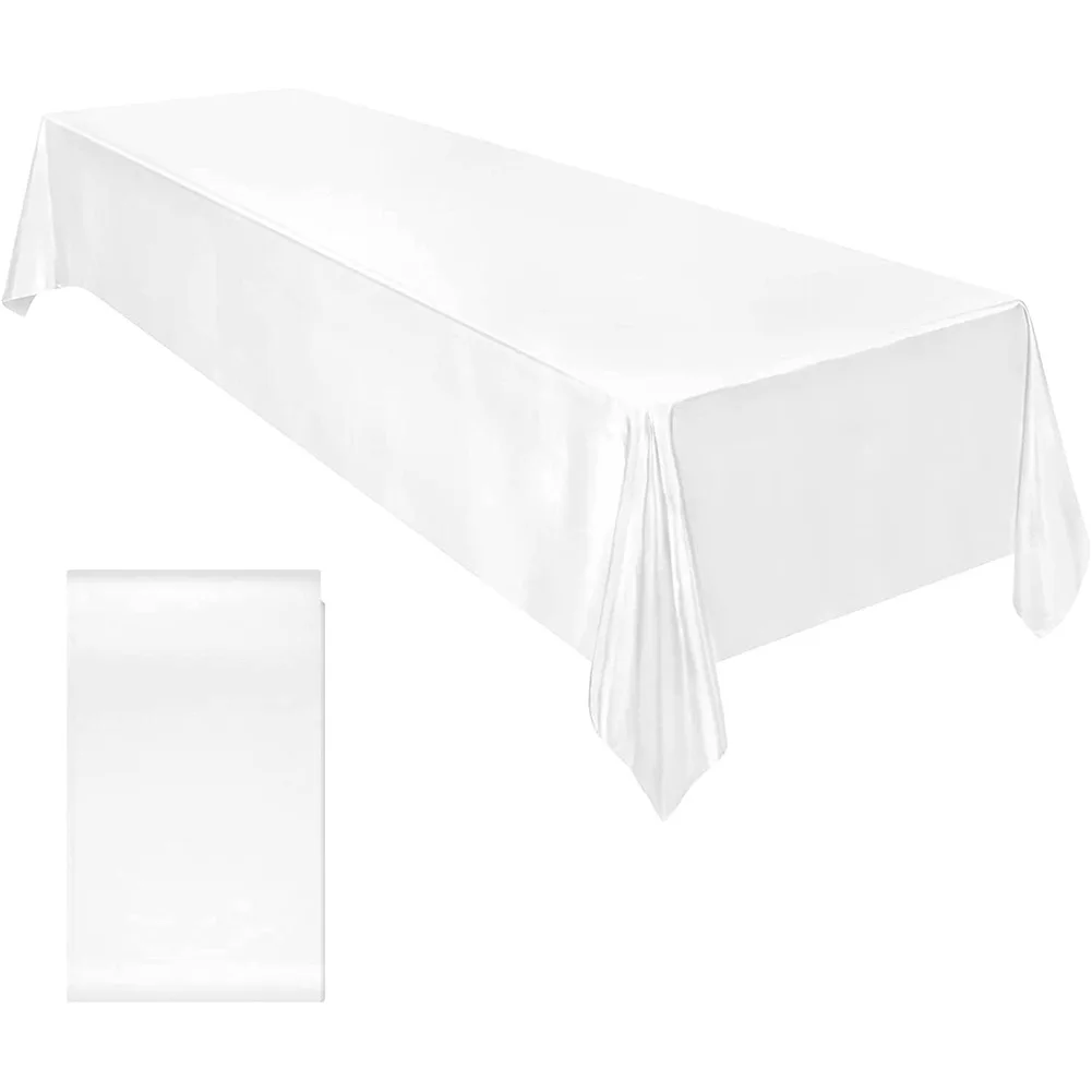 Table Cloth Sophisticated Satin Tablecloth for Buffets Picnics and More Available in Multiple Colors 145x260cm