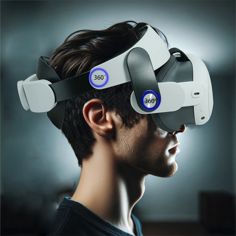 VR สายรัดศีรษะสำหรับ meta Oculus Quest 3, เปลี่ยนฟองน้ำสวมศีรษะสวมใส่สบายหูฟังอุปกรณ์ VR