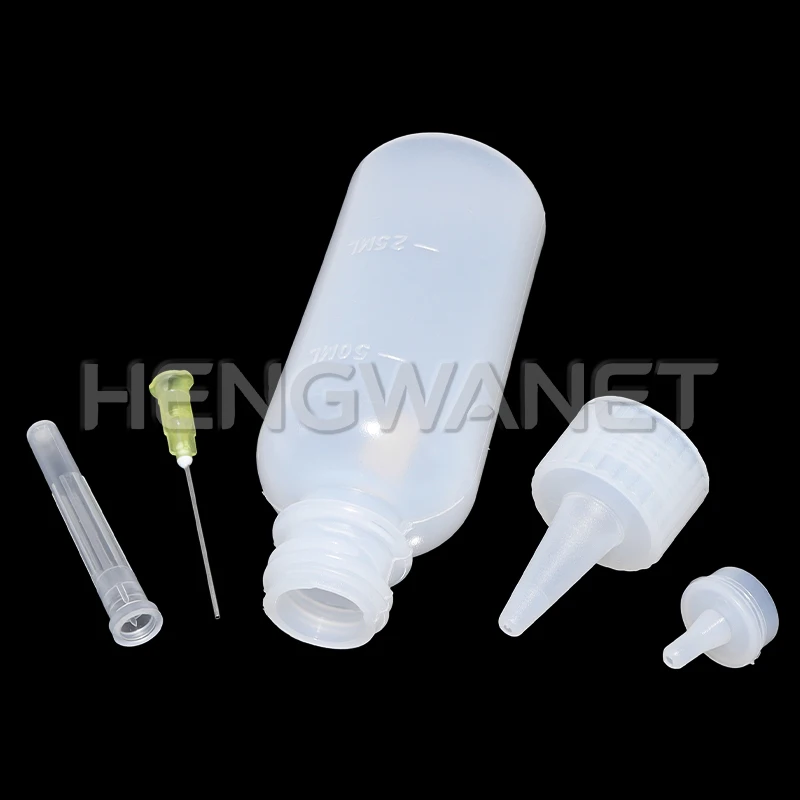 1pcs 50ML Solvent Bottle Needle Tip Soldering Cleaning Liquid Flux Alcohol Oil Dispenser Plastic Hand Empty Bottle
