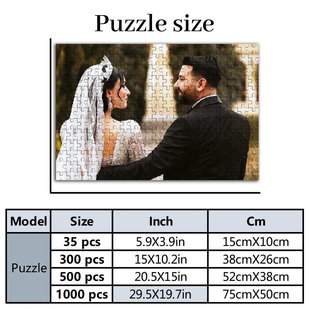 Personalized Custom Photo Puzzle Customize For Him Her,Family,Friends,Children For Birthdays,For Weddings,For Housewarming,Bedro