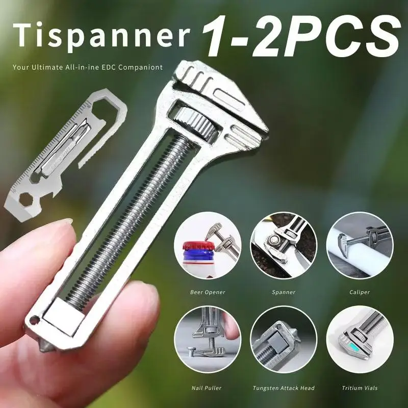 Titanium Multitool Universal Wrench Bottle Opener Keychain Repair Tool Accessories Compact Titanium Multi-Tools Within Reach