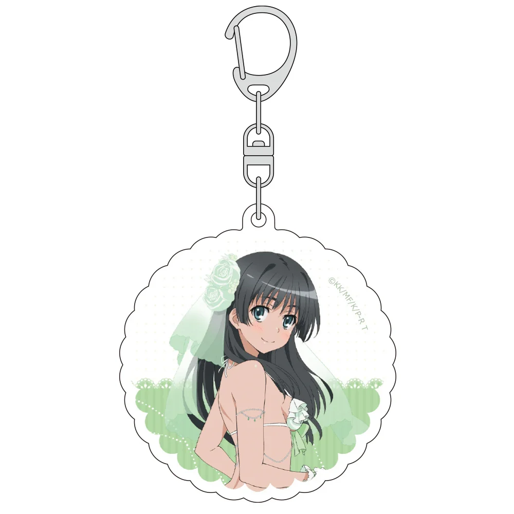 6CM Anime To Aru Kagaku no Railgun Acrylic Keychain Model Cosplay Charm Characters Ornament Accessories Goods Collection Gifts