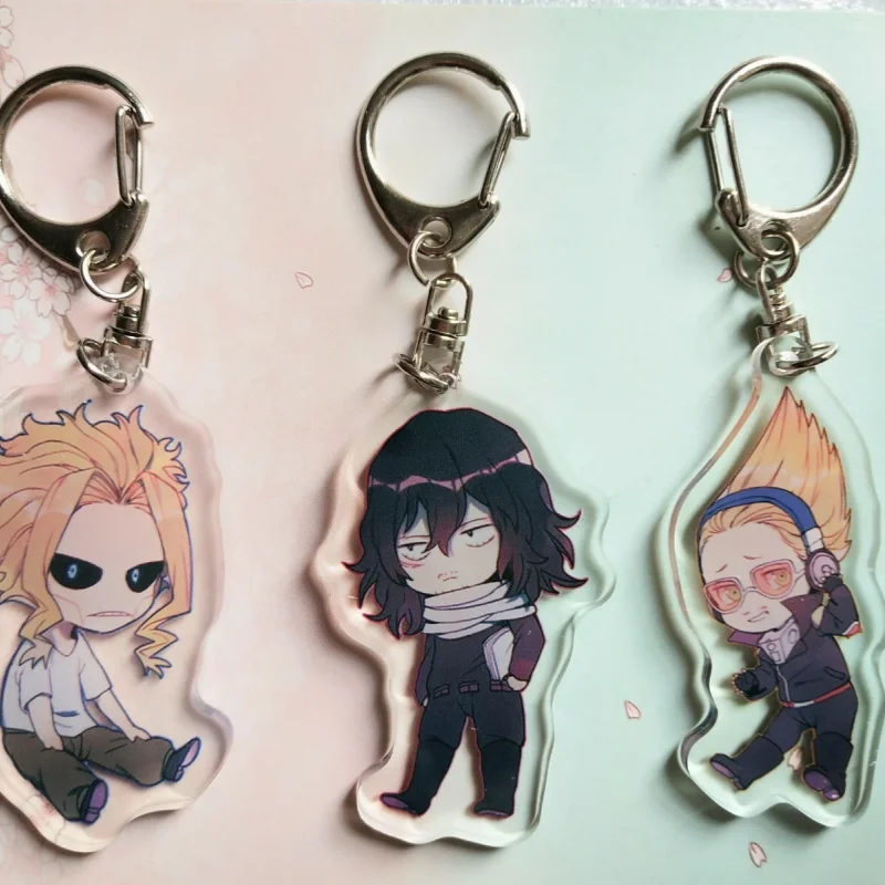 Shotai Aizawa All Might Present Mic Acrylic Keychain - Customizable Anime Themed Keyring for Fans