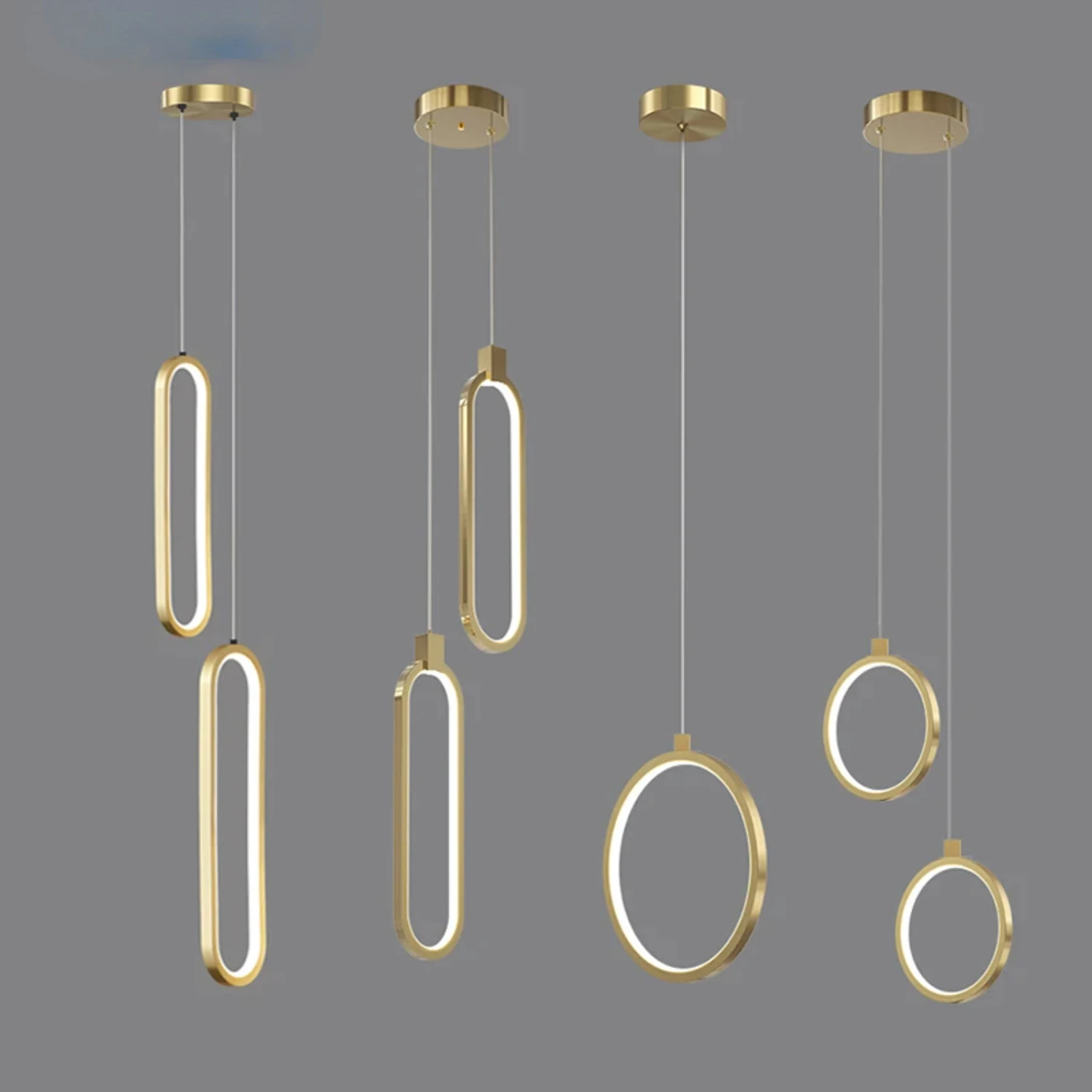 

Modern Minimalist LED Pendant Light Chandelier Bedroom Restaurant Living Room Gold Black Hanging Lamp Decoration Lustre Led Led