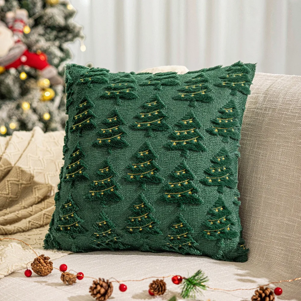 Christmas Pillow Cushion Cover Europe Short Plush Pillow Case Pumpkin Festival Decoration Living Room Sofa Home Decor Pillowcase