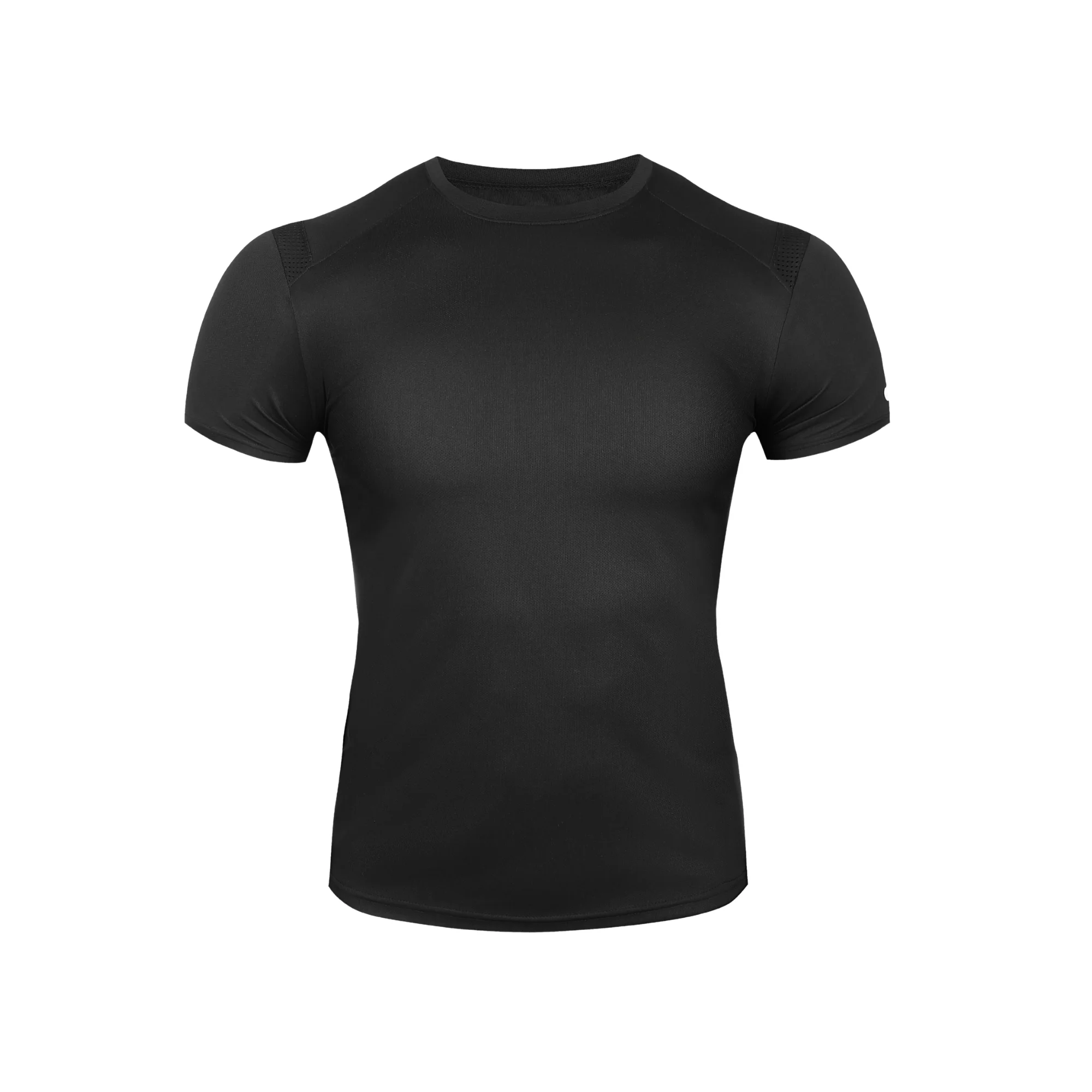 Men's Slim Fit Athletic T-shirt Reflective Cuffs Quick Dry Breathable Casual Short Sleeve