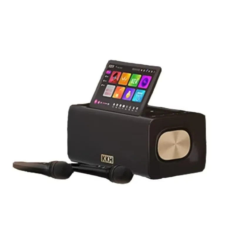 Professional Portable Karaoke Player Machine 10.1inch Screen Outdoor Home KTV Entertainment System With 2 Wireless Microphones