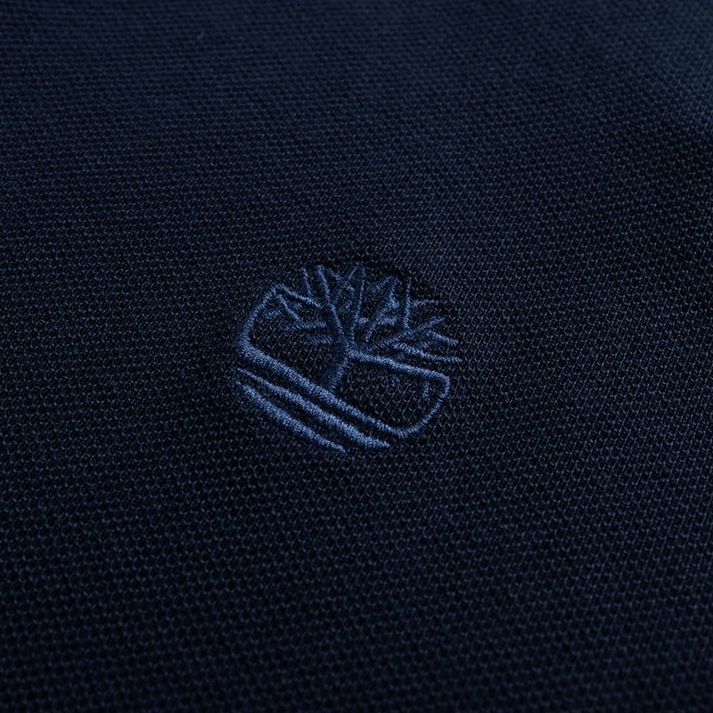 Camisa polo masculina Timberland casual negócios camiseta algodão respirável meia manga A24H2Z02