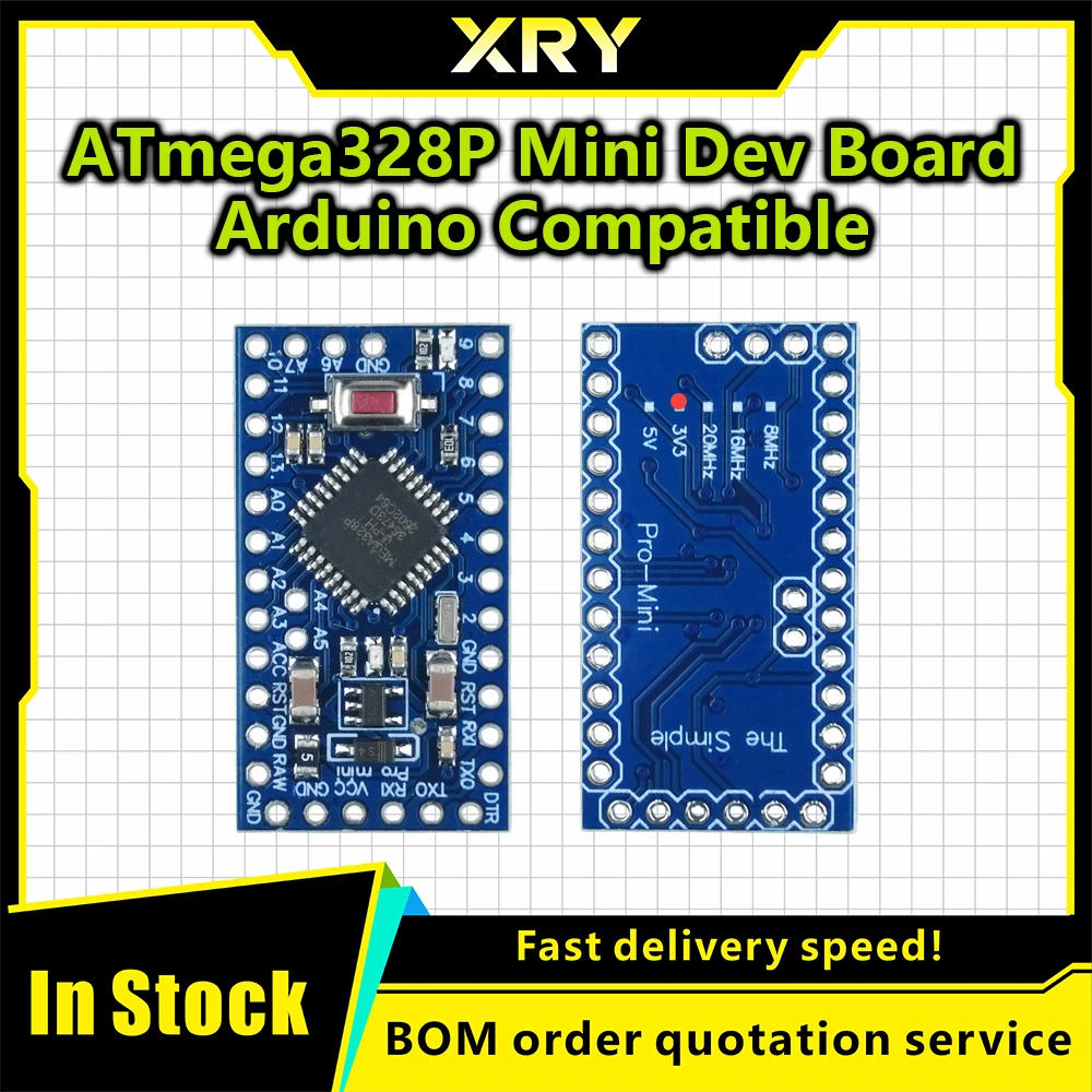 ATMEGA328 Pro Mini 328 Mini 3.3V/8M 5V/16M 3.3V/8MHz 5V/16MHz for Arduino