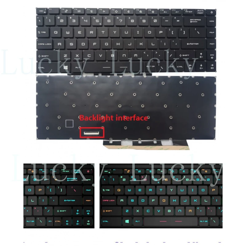 

f New for MSI GS66 Stealth 10SD 10SF GE66 Raider 10SF MS-1541 RGB backlit US Keyboard