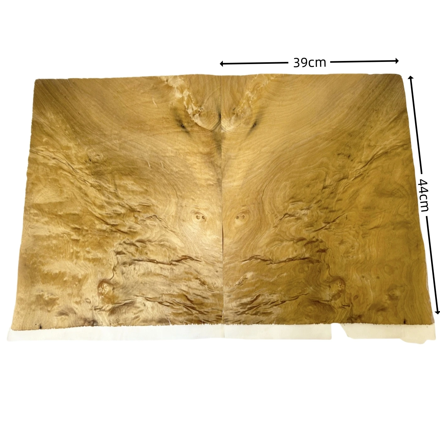 Figured/Burl Veneer of Golden Phoebe, Wooden Veneer Craft for Restoration of Furniture, Tabletops and Stereo Speakers DIY Uses