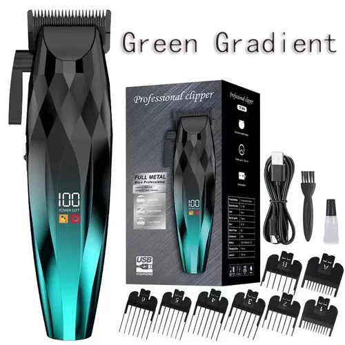Imagen 1 del producto Cortadora de pelo profesional de Metal Original para hombre, cortadora de pelo recargable, peluquero, corte de pelo inalámbrico, salón eléctrico