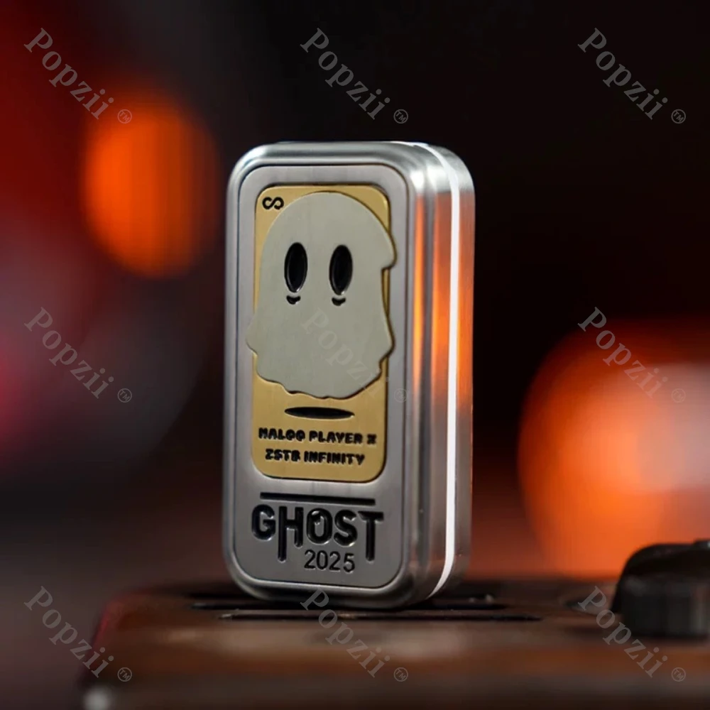 Haloo Player Ghost EDC الفولاذ المقاوم للصدأ المغناطيس الميكانيكي تململ المنزلق تململ لعبة المغناطيسي ضبط شوكة القلق اللعب #5