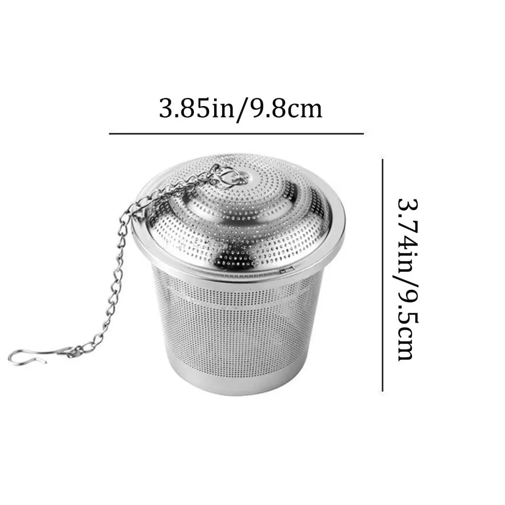 Stainless Steel Mesh Tea Infuser Reusable with Lid Tea Strainer Tea Bag Diffuser Coffee Filter Leaf Spice Filter Loose Leaf Tea