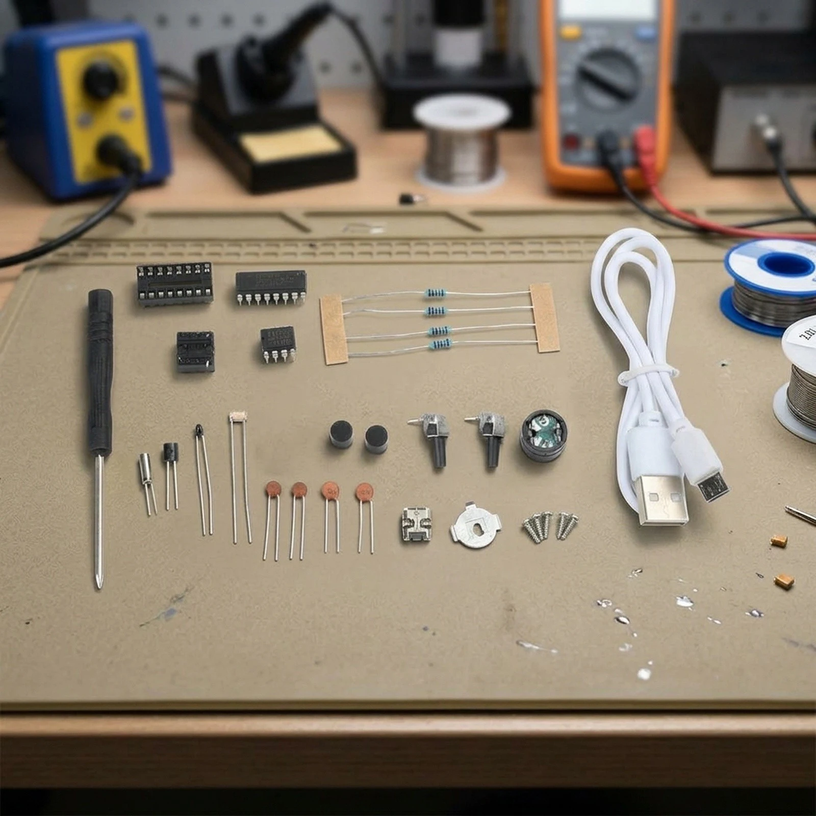 For DIY Soldering Kit for Colorful Digital Clock with RGB Display Alarm Memory Light Control and Temperature Readout Function