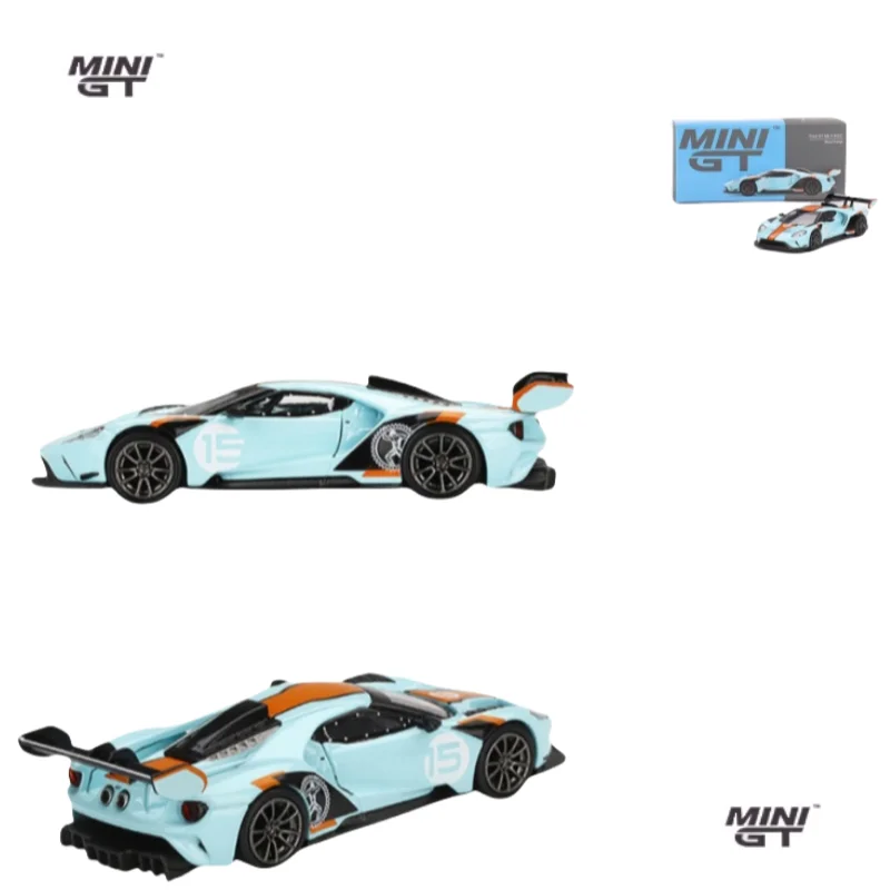 

In stock 1:64 Ford GT Mk II Gulf Oil No. 15 die-cast miniature alloy car model, Boy Festival gift toy, adult decorative item.
