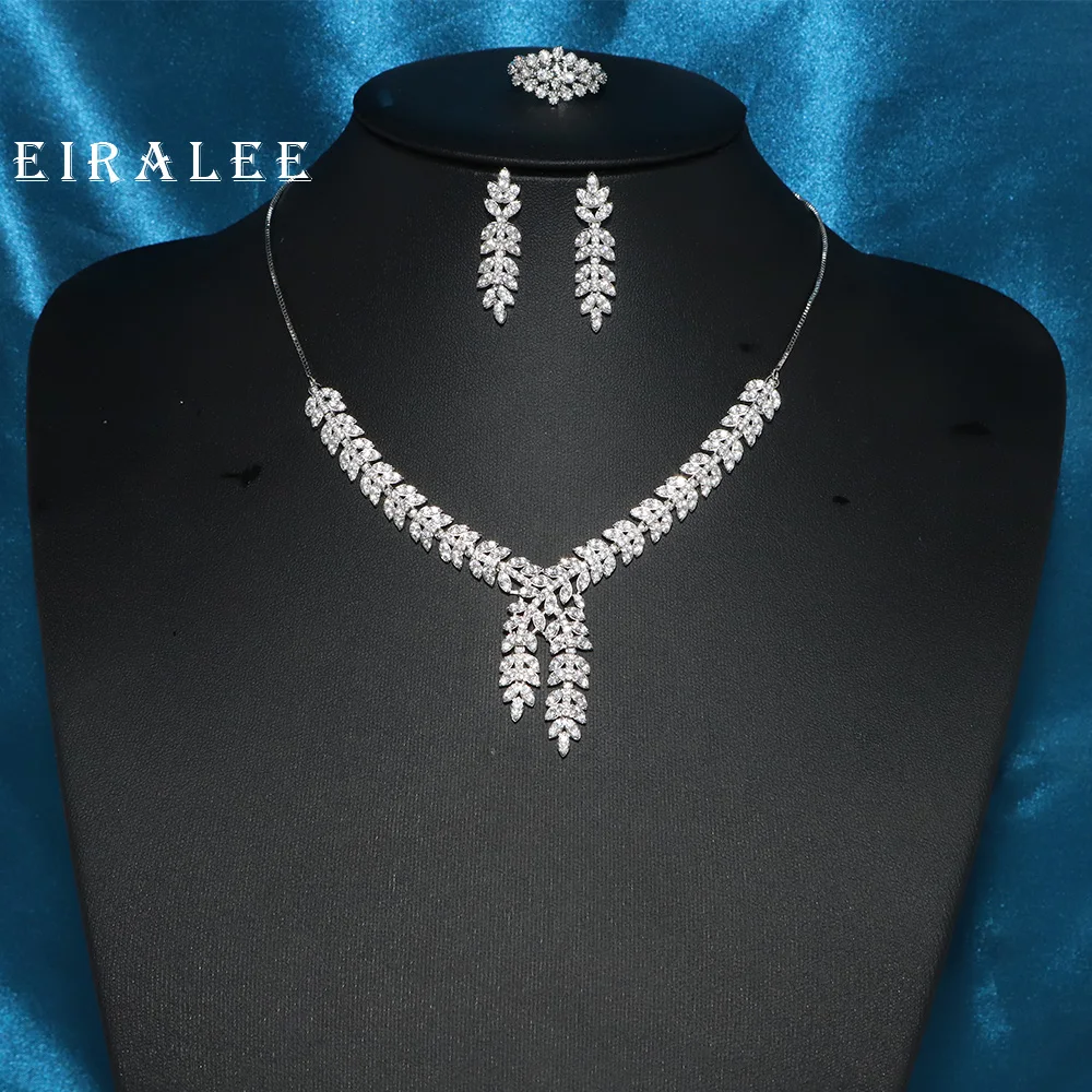 

Eiralee Нигерия 4 шт. Свадебные комплекты ювелирных украшений с жемчугом Роскошные Дубай Нигерия CZ Кристалл Свадебные комплекты ювелирных украшений для женщин Вечеринка