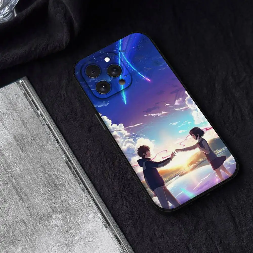 اسمك انمي ياباني جراب هاتف آيفون 17 16 15 14 13 12 11 برو ماكس ميني X XR XS زائد غطاء