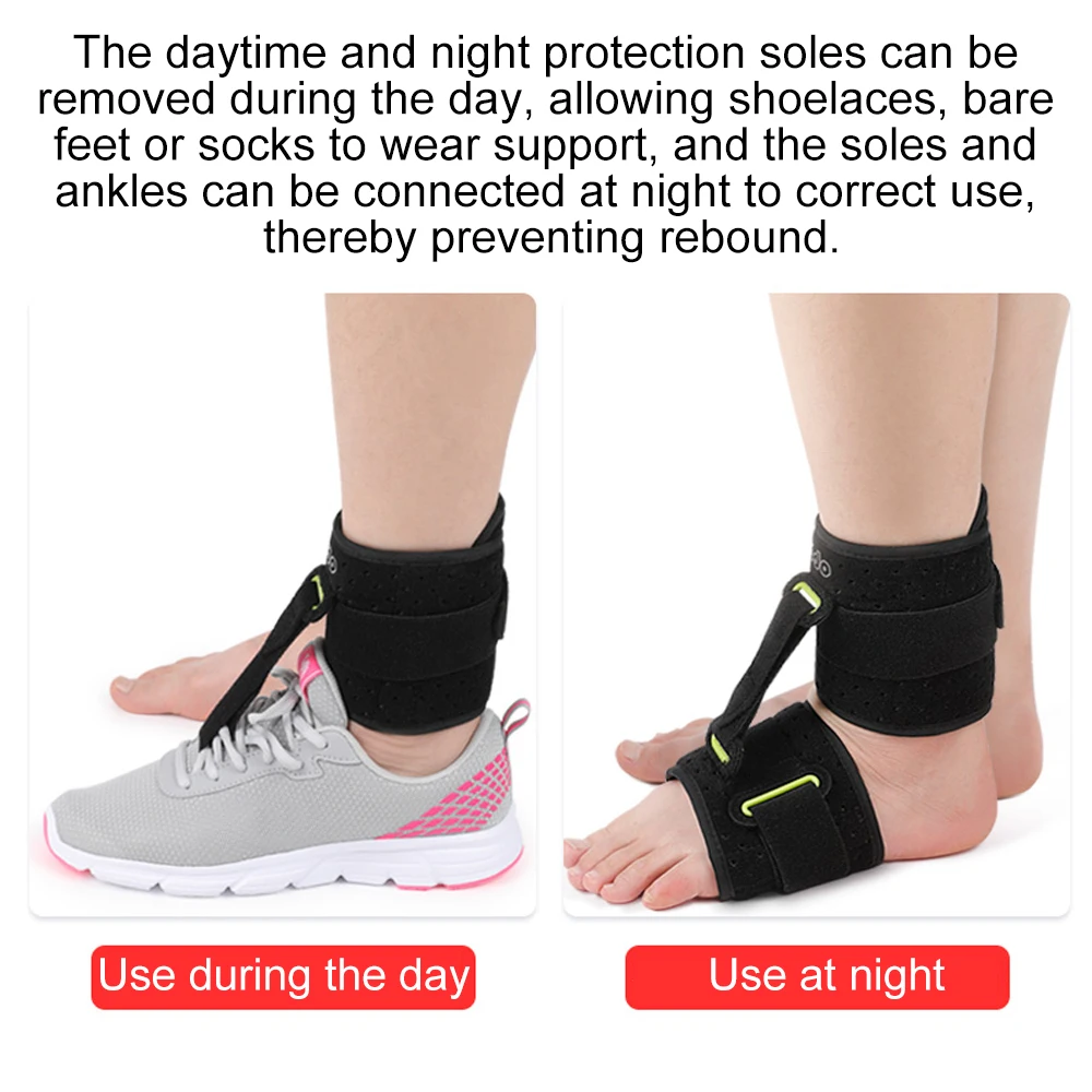 Foot Drop Brace & Ankle Orthosis Plantar Fasciitis Night Splint for AFO Achilles Tendonitis Arch Foot Dorsal Flexion Pain Relief