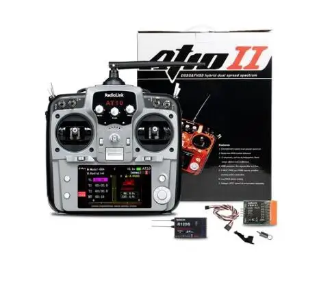 

Radiolink AT10 II 2.4G 12CH Radio Transmitter R12DS RX Voltage Return Module for RC Airplane Helicopter FPV Drone