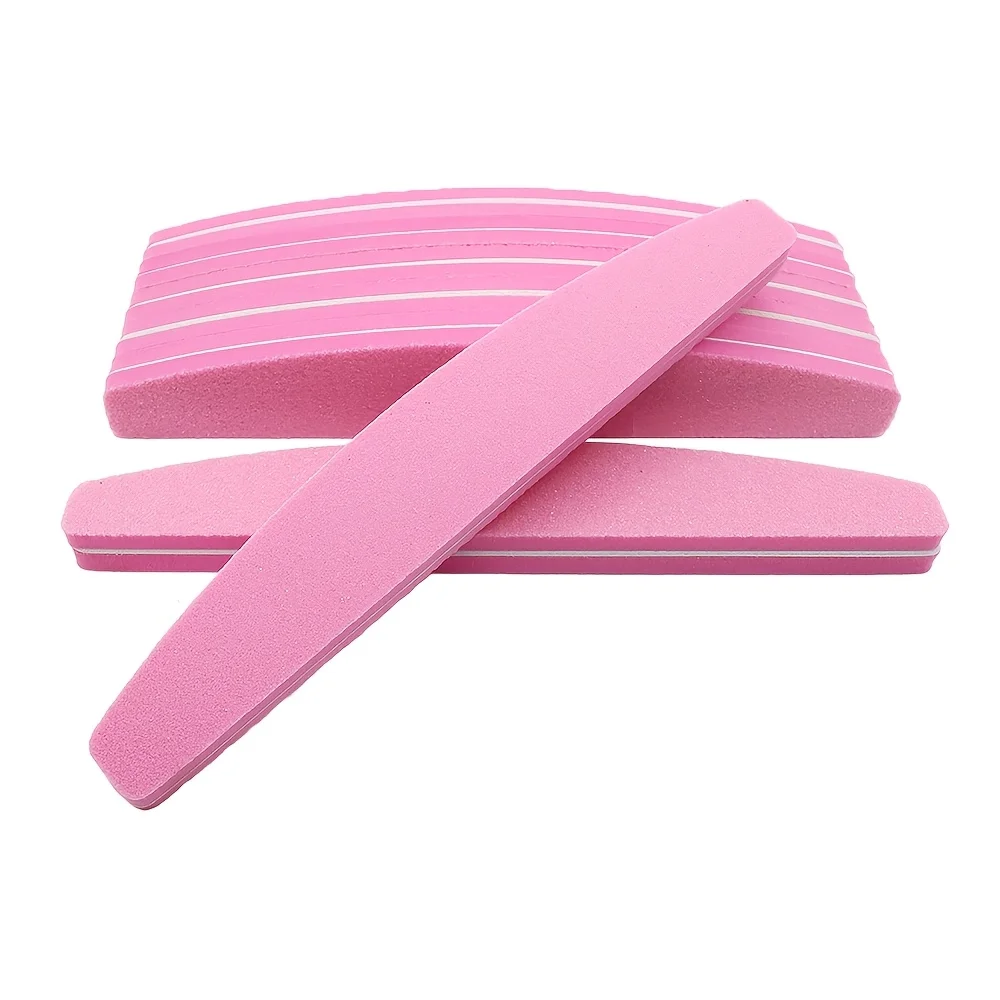 5pcs Sponge Nail File Professional Double-sided Nail File Block Nail Polish Buffing Sanding Buffer Strip Polishing Pedicure