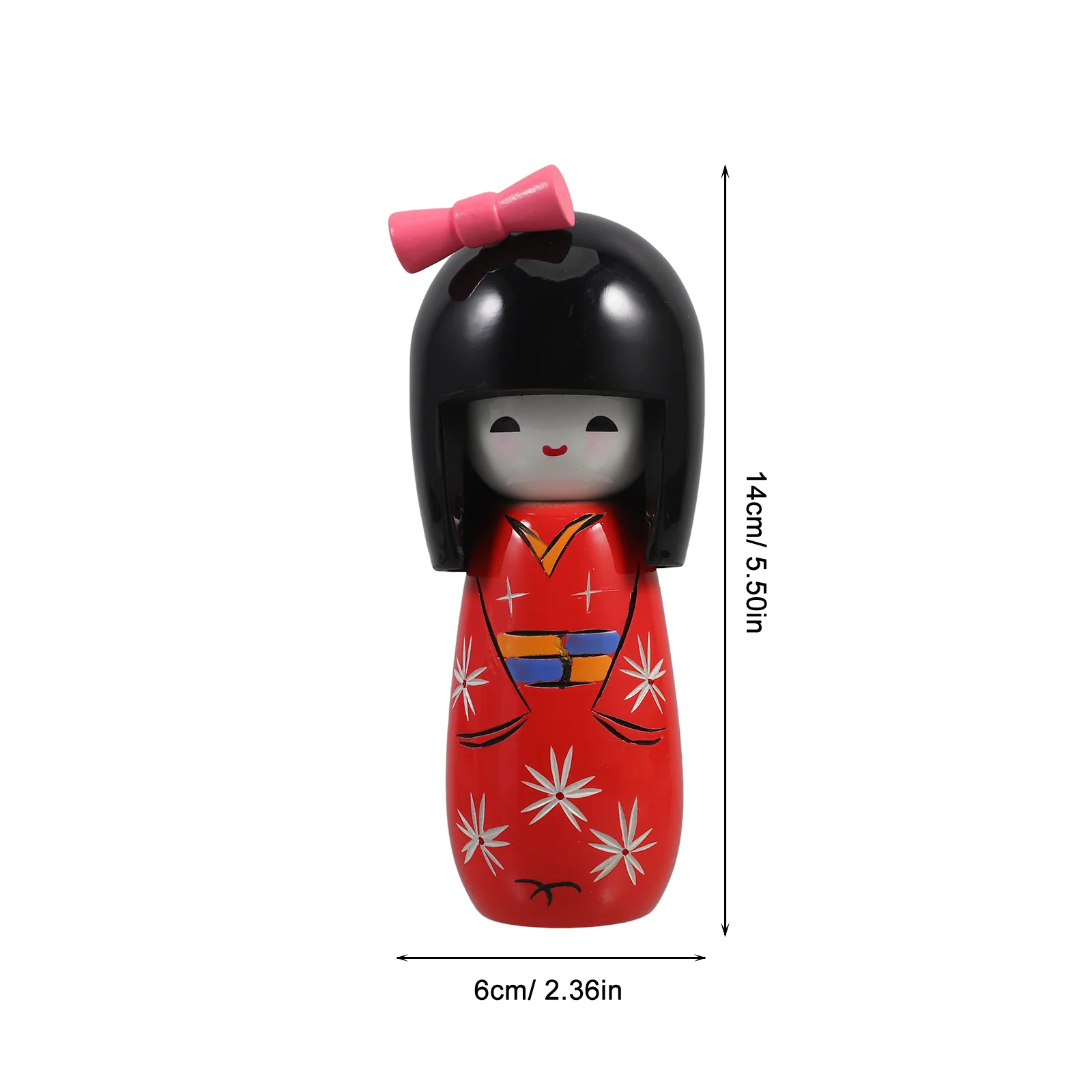 Japanese Home Decorations Traditional Girl Ornament Kimono Style Miniature Adornment Matryoshka Souvenir Lovely