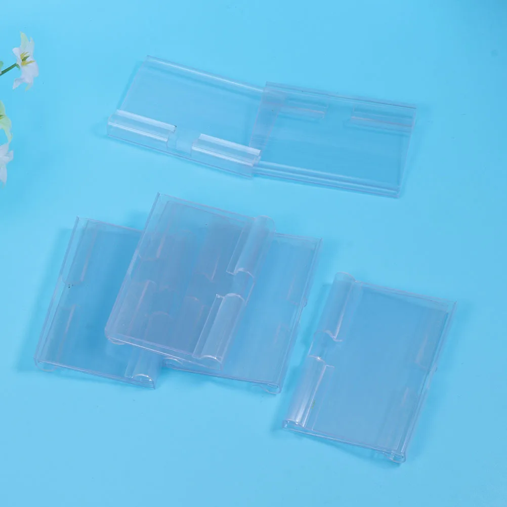 50 قطعة أصحاب التسمية واضح شارة السعر كليب لملحقات البيع بالتجزئة تسجيل عرض المدرجات الرف العلامات مخزن رفوف العرض #2